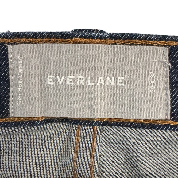 Everlane High Rise Straight Leg Rigid Dark Blue Wash Jeans Denim 30 30x32 - Picture 3 of 15